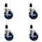 Service Caster 5'' Solid Poly Swivel 1-1/2'' Expanding Stem Caster Set with Brake, 4PK SCC-EX20S514-SPUS-TLB-112-4 - alternate 1